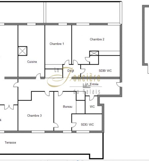 Exceptionnel appartement traversant avec grande terrasse et 2 garages
