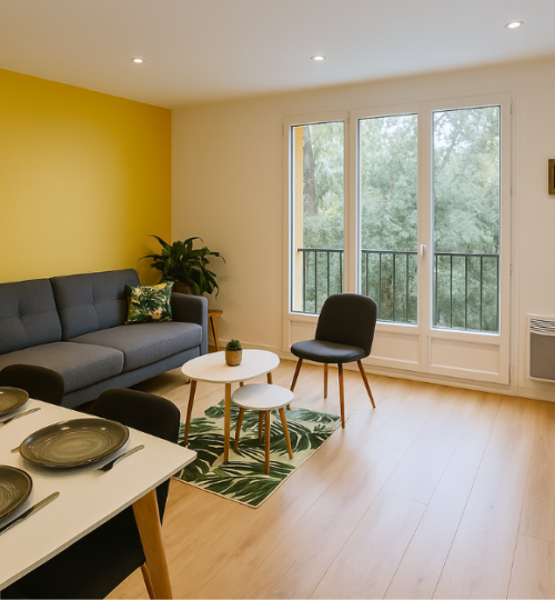 En exclusivité appartement avec balcon et parking actuellement loué – Possibilité futur résidence principale