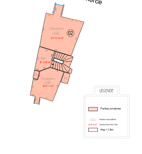 Appartement à rénover   Hyper-centre de Bourges   109,70 m2 Carrez avec terrasse privative