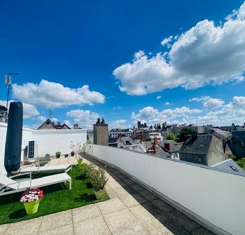 Très bel appartement coeur de centre-ville avec terrasse plein sud sans vis-à-vis-2 places de parking